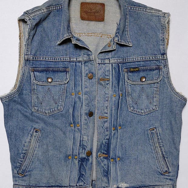랭글러 2세대 트러커 데님 베스트 빈티지 M