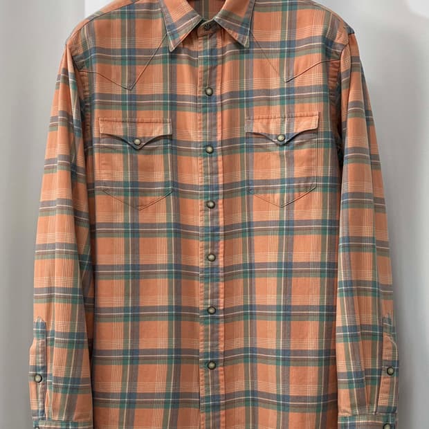 폴로 랄프로렌 콘초 살몬 플레이드 사우스 웨스턴 셔츠