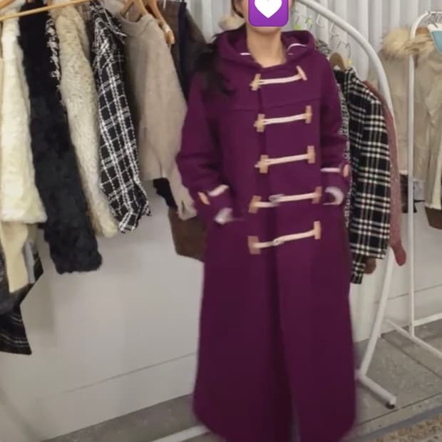 퍼플 떡볶이 롱코트