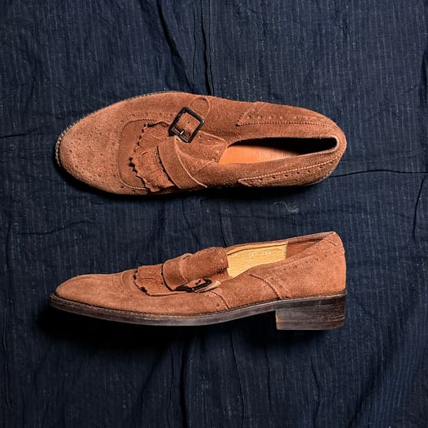 로맨틱무브 스웨이드 몽크 스트랩 슈즈 255