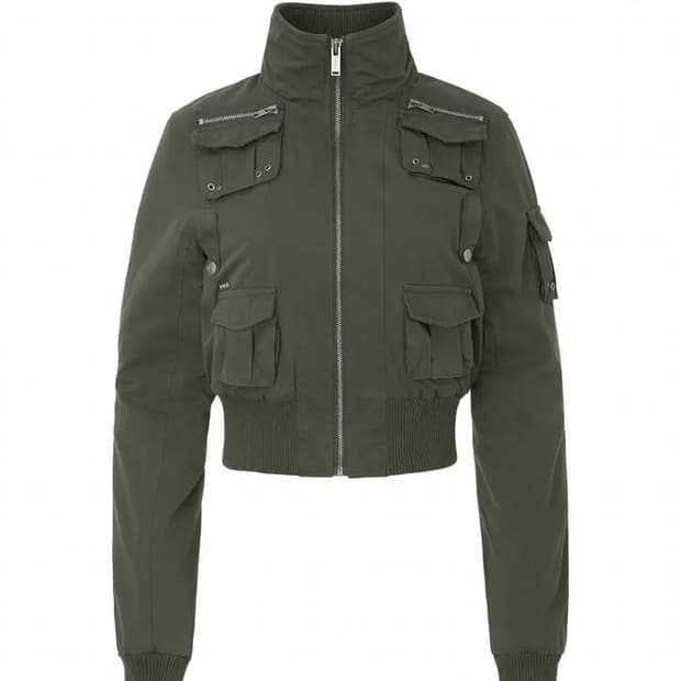 페일제이드 빈티지 봄버 누빔 점퍼 자켓 카키