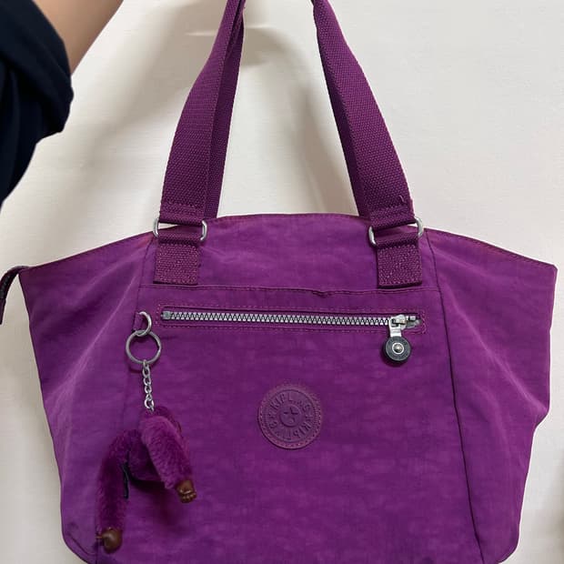 키플링 보라색 토트백