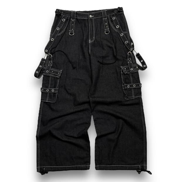 ROMWE Men's Multi-Pocket Denim Jeans