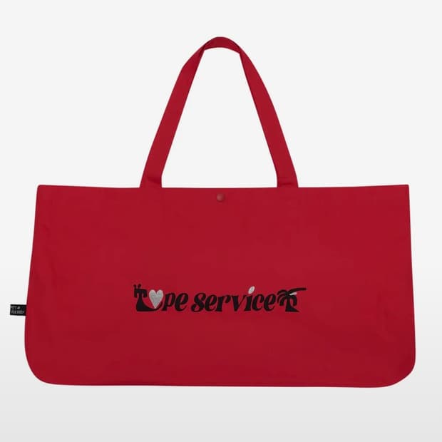 Embroidered Comfy Bag [Red]