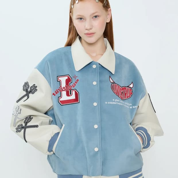러브이즈트루 CH DEVIL VARSITY JACKET 바시티 자켓
