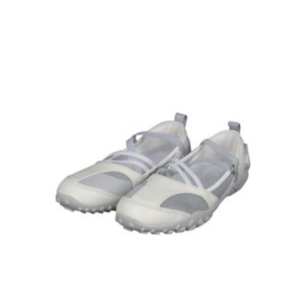 [ojos] Strap Embossing Toe Shoes Ivory