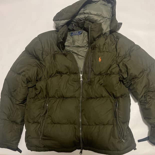 20FW 폴로 랄프 로렌 클래식 다운 패딩 올리브카키