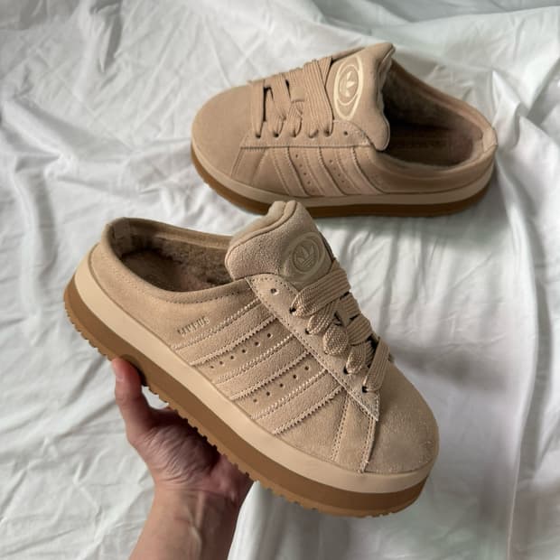 플리마켓🔥 아디다스 쉐르파 뮬 베이지