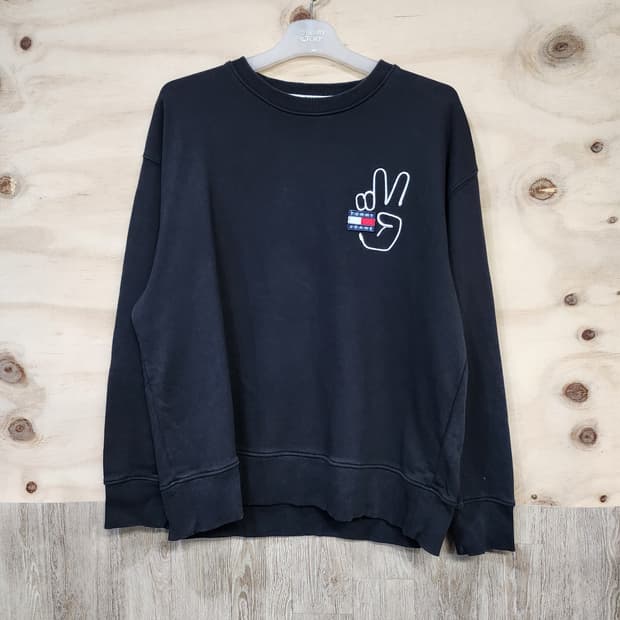 1044) 타미진스 피스 손 자수 맨투맨