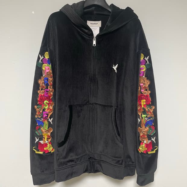 Doublet 21SS 카오스 자수 컴피 집업 후디(Chaos Embr