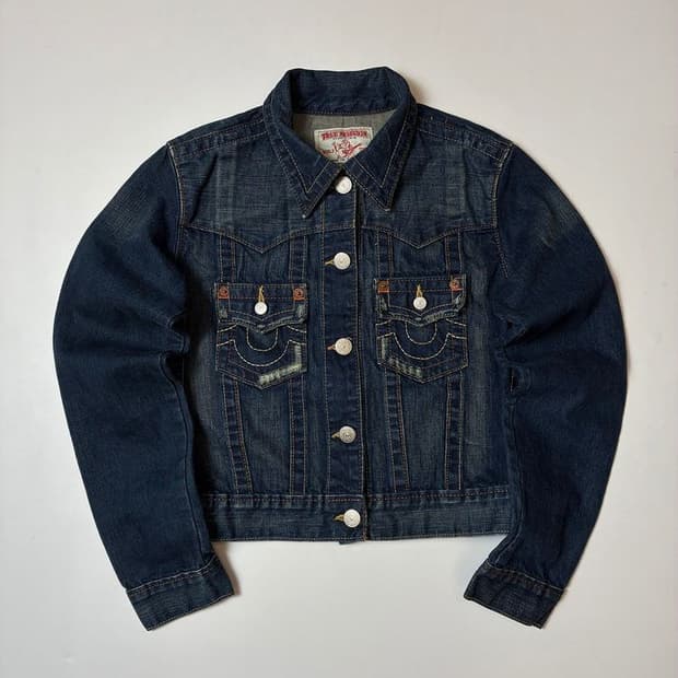 트루릴리젼 Y2K 스티치 포인트 크롭 데님 자켓 PN9132