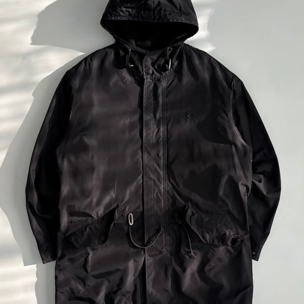 [95] 폴로 랄프로렌 90s 유틸리티 나일론 쉘 롱 파카 자켓