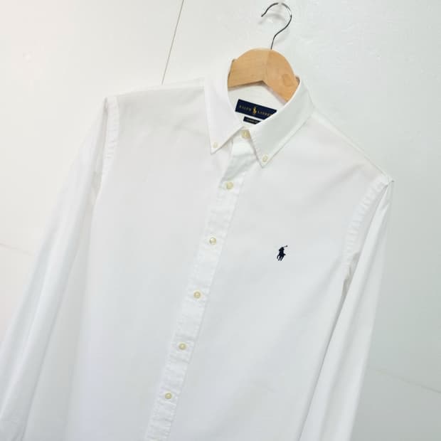 남성 폴로 랄프로렌 POLO 화이트 흰색 긴팔 남방 셔츠