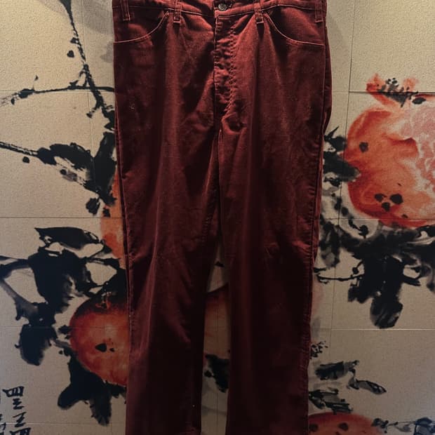 38X31 데드스탁 80s 리바이스 519 바건디 코듀로이 팬츠