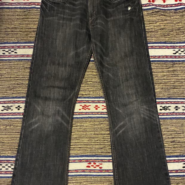 (33)00s Levis 리바이스 527 로우 부츠컷 흑청 데님 청바지