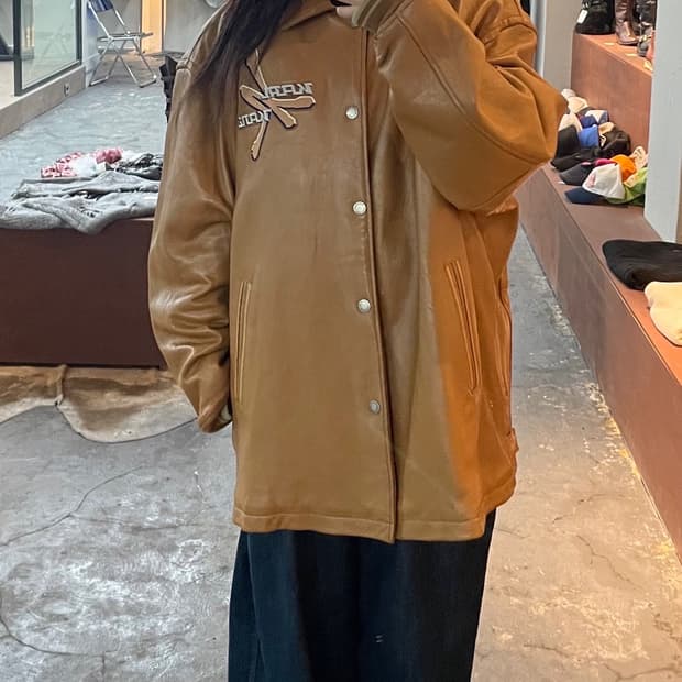 칼카니 90‘s 올드스쿨 가죽 자켓 H691