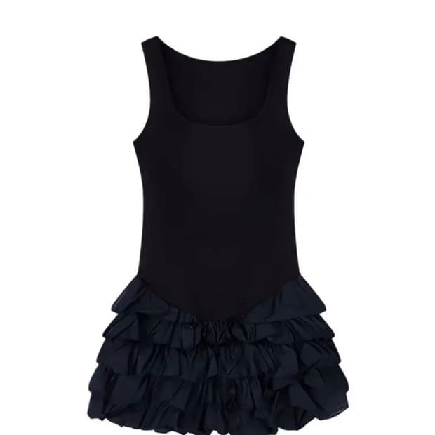 블랙 캉캉 원피스 새상품