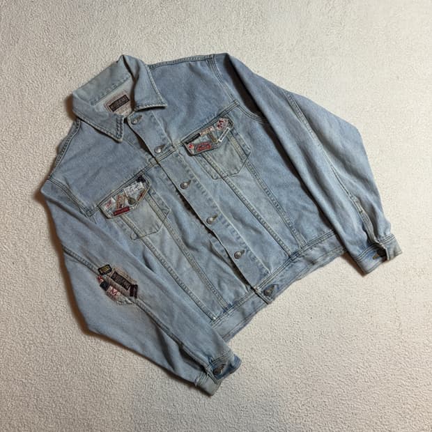 mixedjeans 빈티지 카라 연청자켓