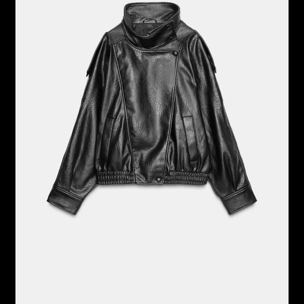 자라 ysl 레더 자켓