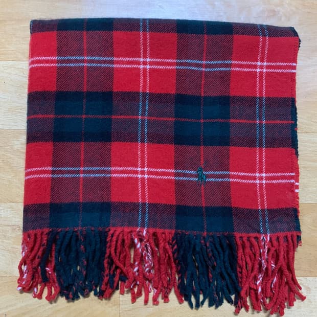 RALPH LAUREN 랄프 로렌 타탄체크 블랑킷(울/일본 메이드)