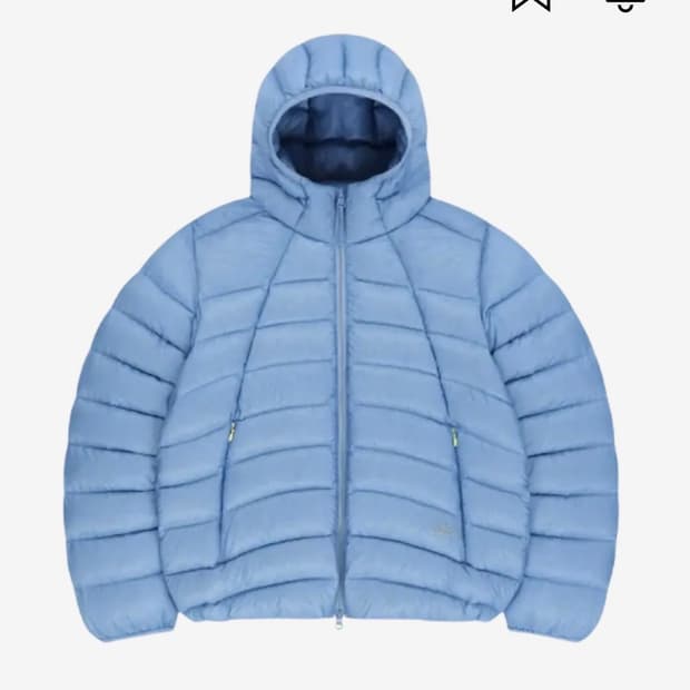 Sunlove 후드 플라이 라이트 다운 자켓 라이트 블루(S)