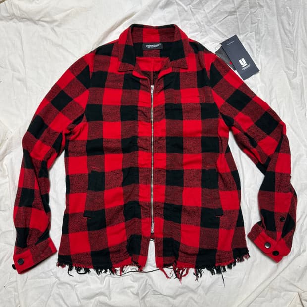 언더커버 축융 울 체크 셔츠 자켓 [5]