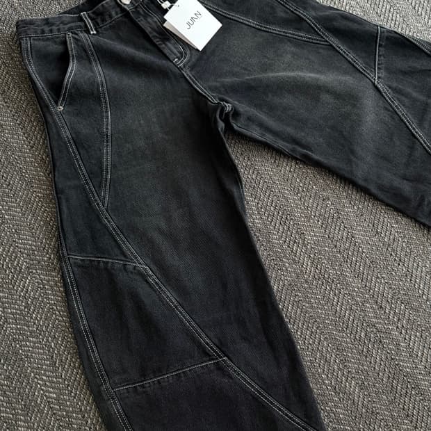 플리마켓🔥 주앙옴므 트위스트 데님팬츠 블랙 M