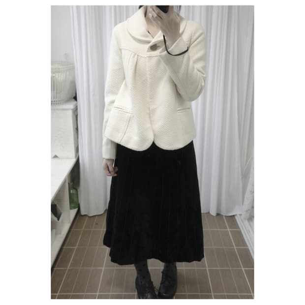 Ivory Shawl-Collar Jacket