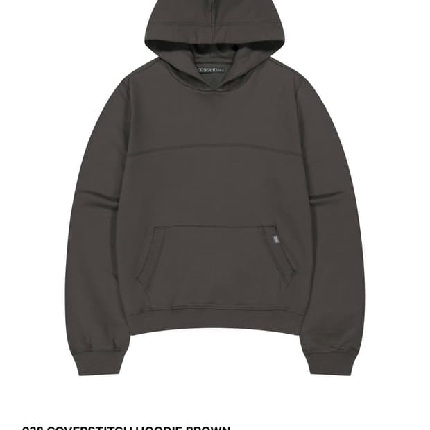 코이세이오 038 커버스티치 후드 브라운
