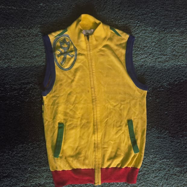 (얼룩)Castel bajac sports 조끼 vest 비비드칼라 오염