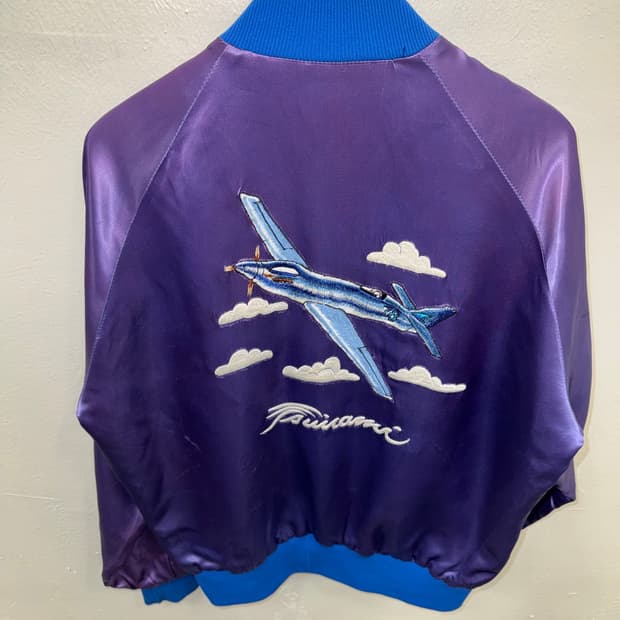 80‘s Formula 1 Tsunami #18 Satin Jacket