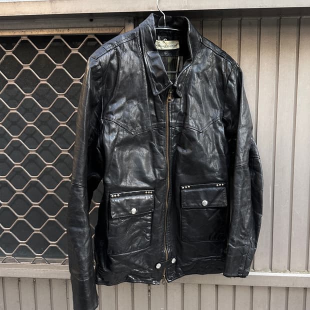 Golden Goose stud calf leather 2way jack