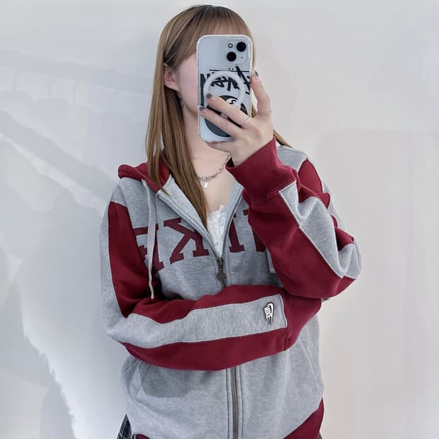 나이키 00‘s 스펠로고 후드집업