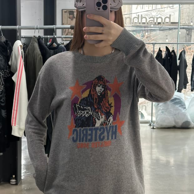 히스테릭글래머 히스걸스타 SHELTER SONG 니트 