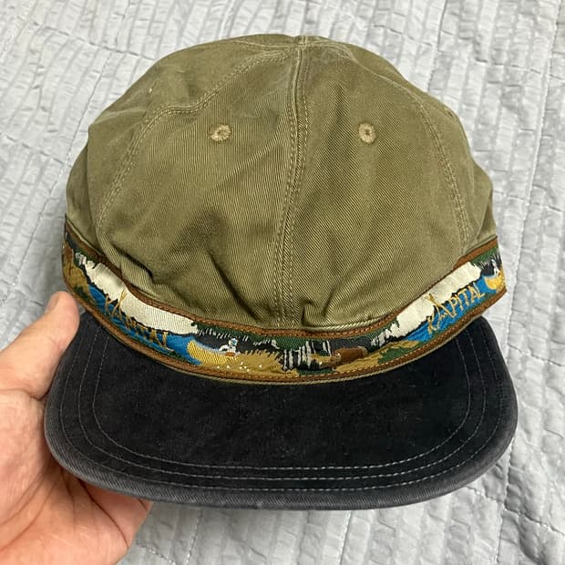 Kapital 캐피탈 무라치노 브림필드 캡 브라운블랙