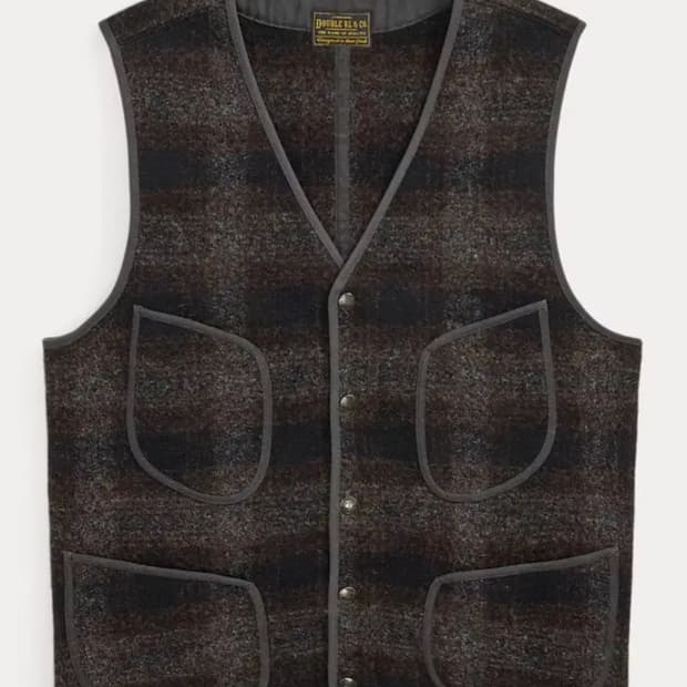 Rrl 플래드 울 코튼 베스트