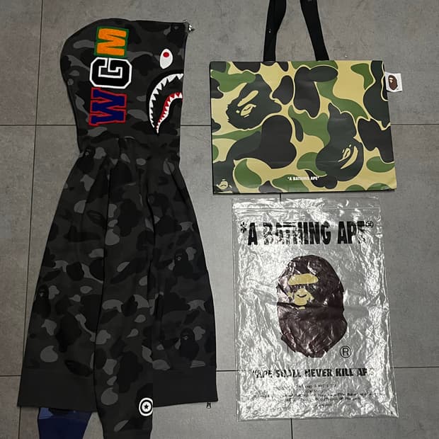 새상품급) 베이프 아수라 세퍼레이트 청계 흑계 샤크 후드집업 