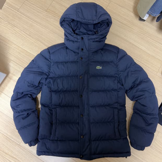 라코스테 구스다운 후드패딩