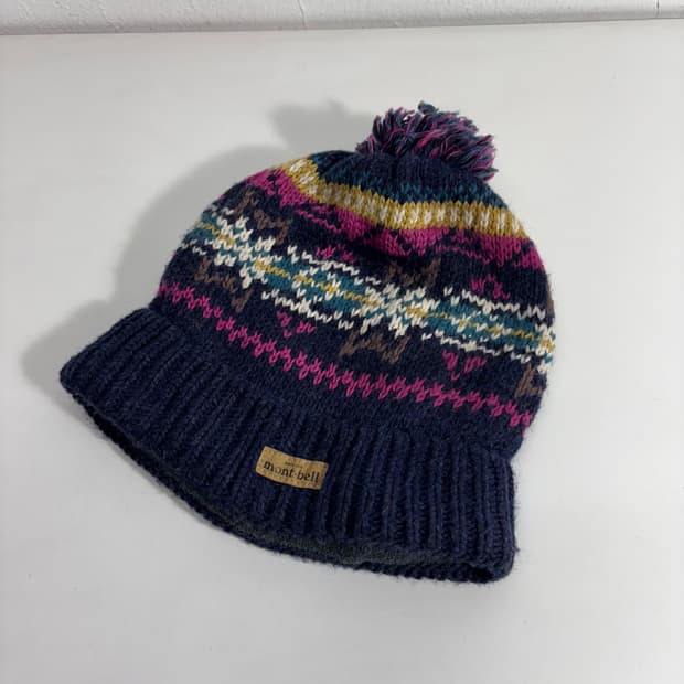 M-L 몽벨 퍼플 안감기모 눈꽃 울 방울비니