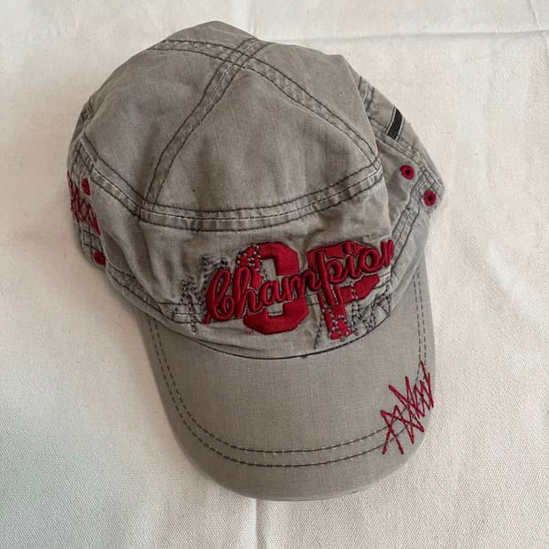 CHAMPION vintage mocha+red cap