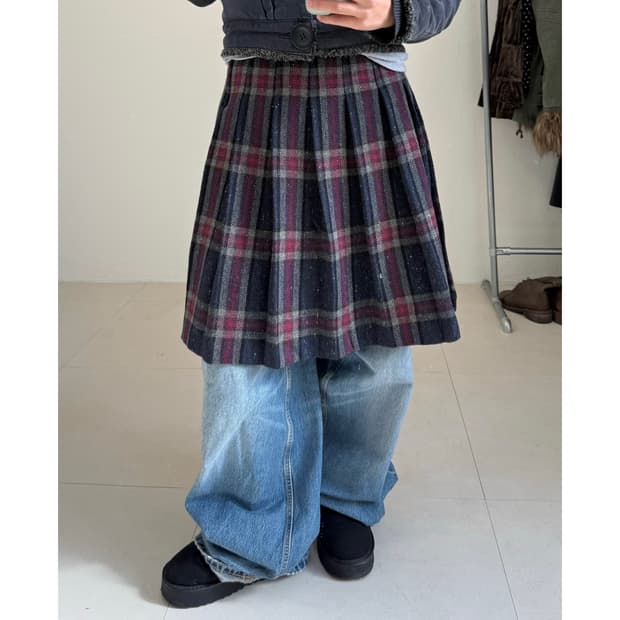 빈티지 울 스커트