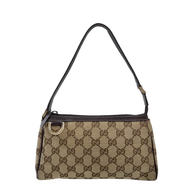 정품 구찌 GG 로고 자가드 D링 미니백