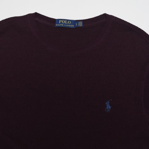 폴로 랄프로렌 남성 와플 티셔츠 버건디 L