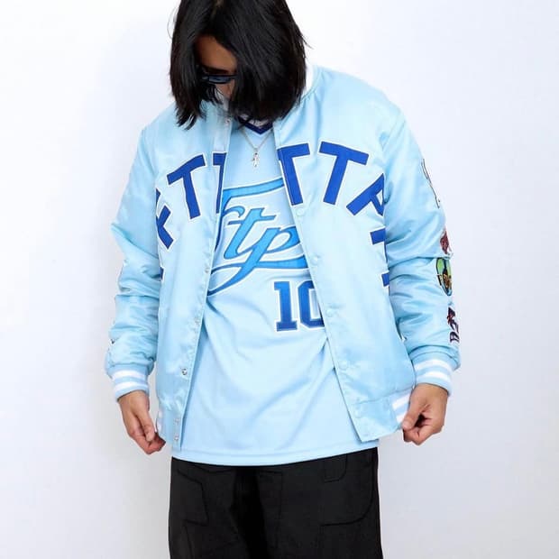 FTP League Varsity Jacket Light Blue