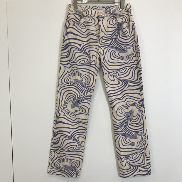 자라 패턴 스트레이트 데님팬츠 새상품 [여성28]