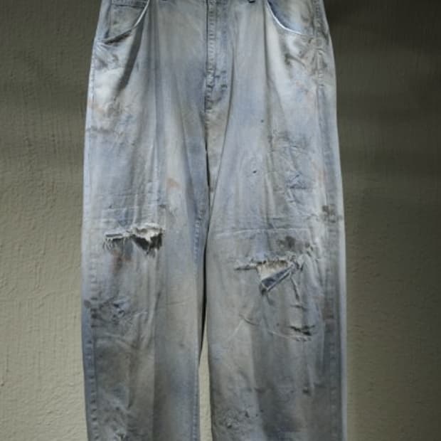 안셀름 #4 AGING01 PANTS - Indigo