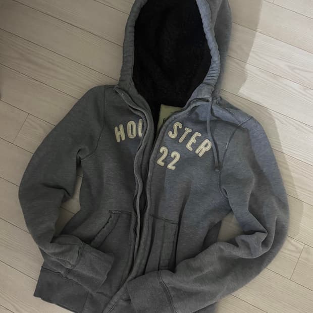 홀리스터 양털 후드집업