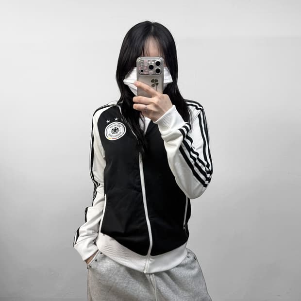 아디다스 독일 트랙탑 져지 화이트 블랙