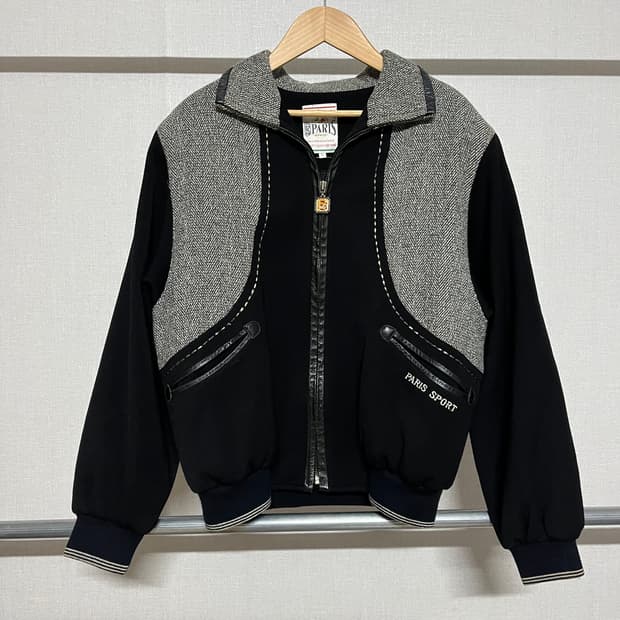PARIS SPORT 헤링본 블랙 자켓 L