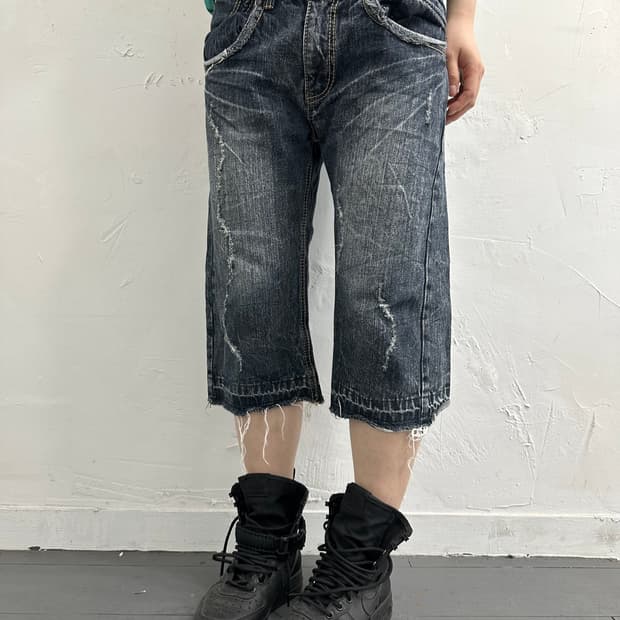 back&forth denim half pants
